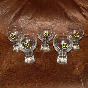 Set of 5 Licor 43 Cuarenta Highball Floating Bubble Balloon Stemmed Glasses